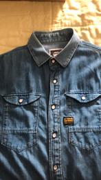 G Star jongen jeans overhemd, Blauw, G-STAR, Gedragen, Halswijdte 39/40 (M)
