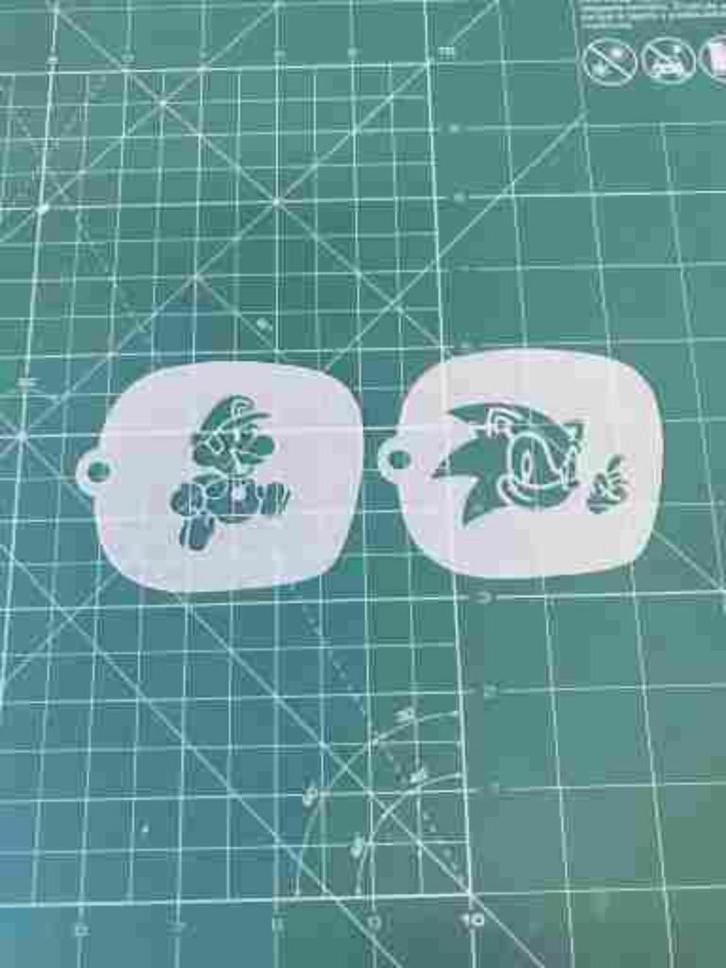 Schmink sjablonen Mario-Sonic-Muchroom-Prinses, Hobby en Vrije tijd, Feestartikelen, Nieuw, Overige typen, Overige, Verzenden