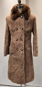 Lange dames lammy coat mantel - maat M - lamsleer lamsvacht, Ophalen of Verzenden, Zo goed als nieuw, Maat 38/40 (M), Bruin