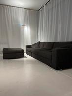 Stijlvolle 3-zits design bank met hocker, Huis en Inrichting, Banken | Bankstellen, Gebruikt, 75 tot 100 cm, Ophalen of Verzenden