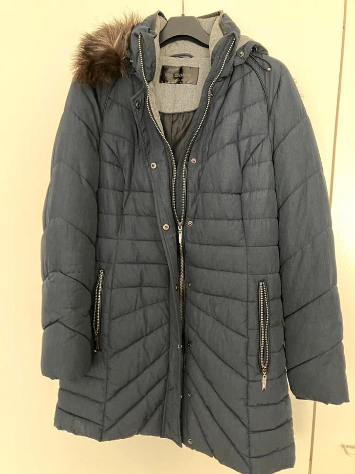 Warme Dames winterjas So Soire maat 42/ 44 grijs, Kleding | Dames, Jassen | Winter, Zo goed als nieuw, Maat 42/44 (L), Grijs, Verzenden