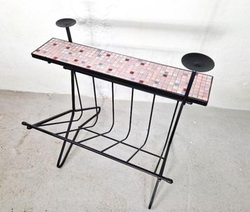 Vintage Bijzettafel met Lectuurbak, 1960s beschikbaar voor biedingen