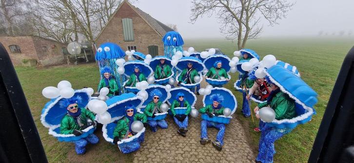 Carnavalskleding dames en heren, loopgroep, optocht, Kleding | Heren, Carnavalskleding en Feestkleding, Zo goed als nieuw, Ophalen