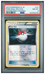 Pokemon POKE BALL Reverse Foil B&W BOUNDARIES CROSSED PSA 8, Ophalen of Verzenden, Nieuw, Losse kaart, Foil