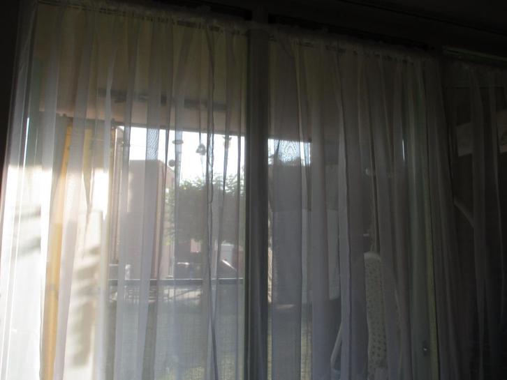 Witte vitrage. 4 x 140x160., Huis en Inrichting, Stoffering | Gordijnen en Lamellen, Nieuw, 150 tot 200 cm, 100 tot 150 cm, Wit