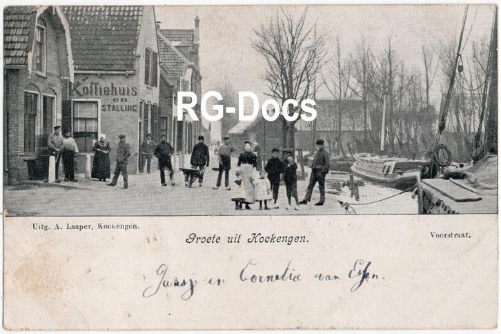 Ansichtkaart - Briefkaart (Kockengen, Voorstraat) (1904), Verzamelen, Ansichtkaarten | Nederland, Utrecht, Voor 1920, Ophalen of Verzenden