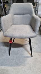 Eetkamerstoel met armleuning – grijs – showroommodel – €25, Ophalen, Metaal, Nieuw, Eén