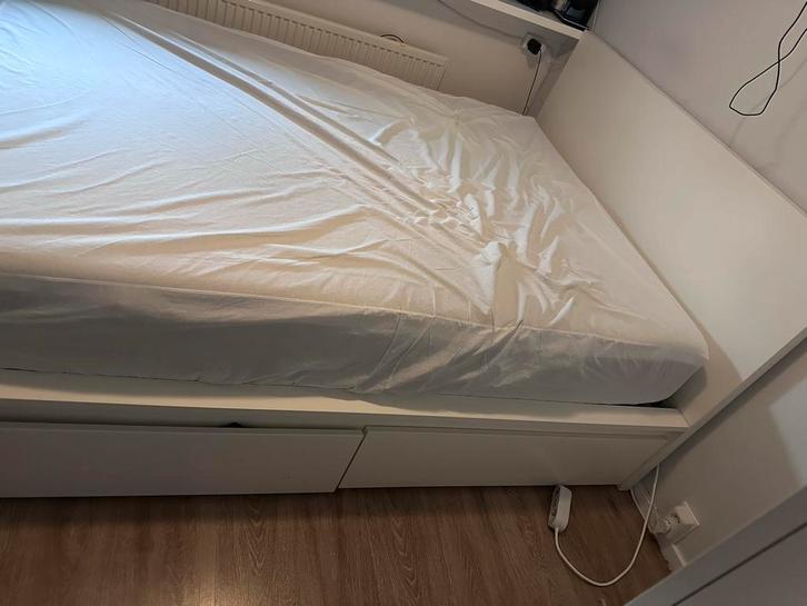 Ikea Malm Bed 140x200 + Lattenbodem (ZONDER Matras), Huis en Inrichting, Slaapkamer | Matrassen en Bedbodems, Gebruikt, Bedbodem