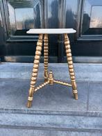 Vintage tafeltje, bijzettafel Hotel Chique taupe goud VdlM, Antiek en Kunst, Ophalen