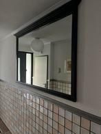 rechthoekige spiegel met zwarte lijst teakhou, Ophalen, Gebruikt, 100 tot 150 cm, 100 tot 125 cm