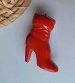Vintage broche rode laars, Ophalen of Verzenden, Zo goed als nieuw