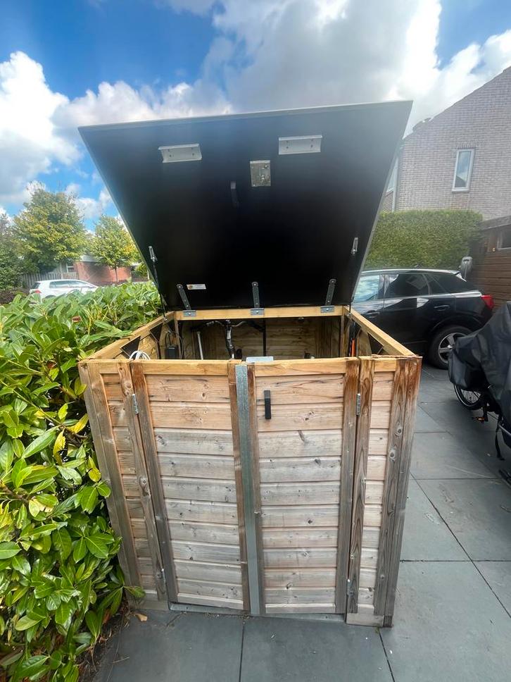 Houten Fietsenberging, Tuin en Terras, Bergingen en Tuinkasten, Gebruikt, Fietsenberging, Hout, Ophalen of Verzenden