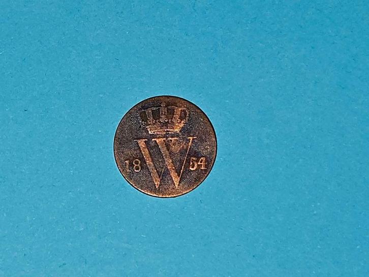 Halve cent 0,5 cent 1854, Postzegels en Munten, Munten | Nederland, Losse munt, Overige waardes, Koning Willem III, Ophalen of Verzenden