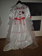 Carnavalskleding bruidsjurk met hartjes - Maat 140/146, Kinderen en Baby's, Ophalen of Verzenden, Zo goed als nieuw, 134 t/m 140