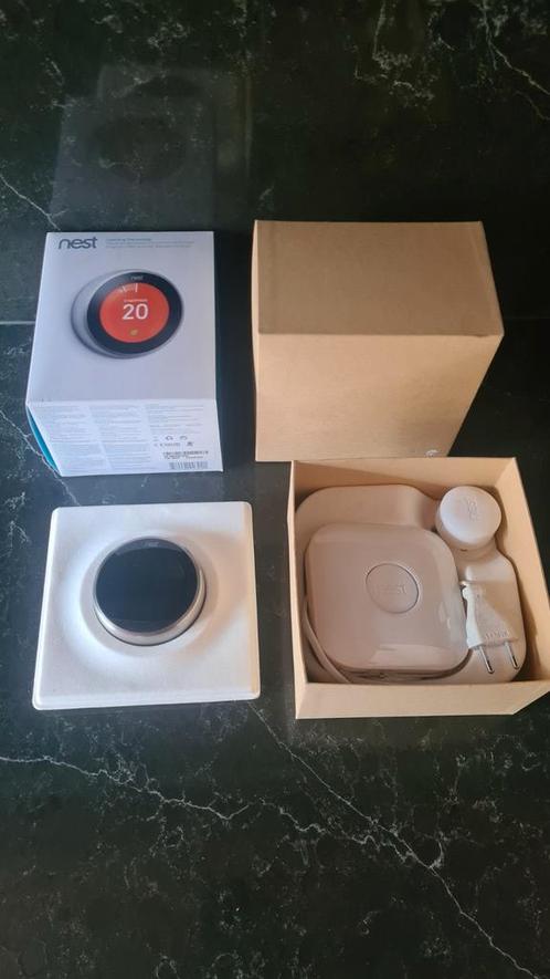 Nest learning Thermostaat Stainless Steel, Doe-het-zelf en Verbouw, Thermostaten, Gebruikt, Ophalen of Verzenden