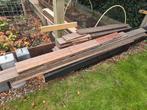 Steigerhout - 5x poeren -  15x15 palen, Doe-het-zelf en Verbouw, Hout en Planken, 25 tot 50 mm, Ophalen of Verzenden, Zo goed als nieuw