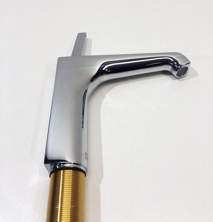 HANSGROHE AXOR CITTERIO E WASTAFELKRAAN 150 MET KLIKWASTE, Doe-het-zelf en Verbouw, Sanitair, Nieuw, Kraan, Chroom, Ophalen of Verzenden