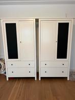 2x Witte kledingkast ikea  Hemnes met 2 lades en deuren, Gebruikt, 100 tot 150 cm, 150 tot 200 cm, Overige houtsoorten