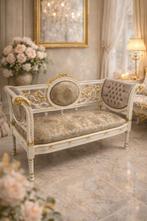 Elegante Tweepersoons Bank in Barok Stijl, Huis en Inrichting, Banken | Bankstellen, 150 tot 200 cm, Tweepersoons, 75 tot 100 cm