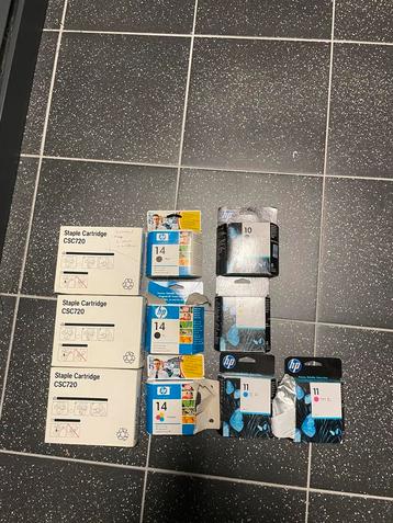 HP Cartridges 10, 11, 14 + Staple Cartridge CSC720 beschikbaar voor biedingen