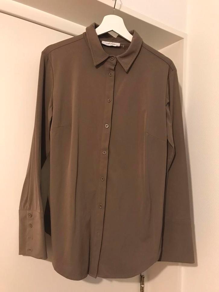Ambika travel stof blouse top bruin taupe mt XL nieuw, Kleding | Dames, Blouses en Tunieken, Nieuw, Maat 46/48 (XL) of groter