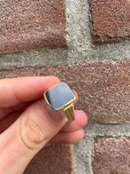 14k Gouden Zegelring met Onyx, Sieraden, Tassen en Uiterlijk, Ringen, 18 tot 19, Ophalen of Verzenden, Zo goed als nieuw, Dame of Heer