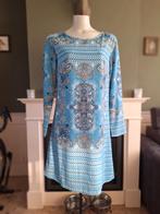 Exquiss's lichtblauw chique paisley jurk S / M 38 gratis ver, Maat 38/40 (M), Zo goed als nieuw, Knielengte, Verzenden