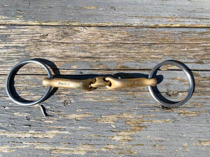 Neue schule dubbelgebroken bit, Dieren en Toebehoren, Paarden en Pony's | Hoofdstellen en Tuigage, Zo goed als nieuw, Dressuur