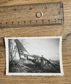 100%orig wo2 foto duitse soldaat vliegtuig beschreven, Ophalen of Verzenden, Duitsland, Foto of Poster