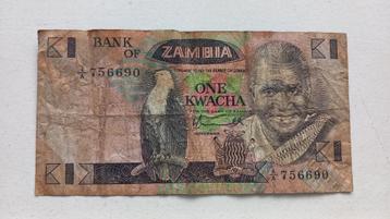 Balkbiljet Zambia - 1 Kwacha beschikbaar voor biedingen