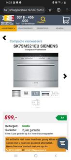 Siemens kleine vaatwasser inbouw, Ophalen, Minder dan 85 cm, Voorspoelprogramma, Zo goed als nieuw