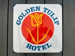 Golden Tulip Hotel emaille reclamebord, Ophalen of Verzenden, Gebruikt, Reclamebord