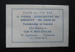 08-106 Berkhout Purmerend - N. Visser Verloskundige Castreur, Verzamelen, Suikerzakjes, Verzenden, Nederland
