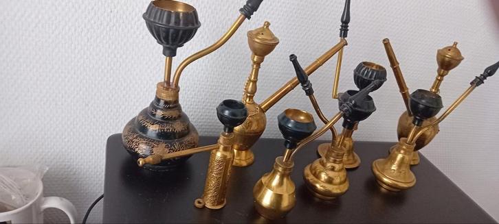 Collectie Koperen Pijpjes, Verzamelen, Rookartikelen, Aanstekers en Luciferdoosjes, Ophalen