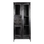 NIEUWE Zwart metalen kast  - drankenkast – vitrinekast GHIS, Ophalen, Pietseweg 13A Oud Gastel, Info@ptmd.nl, Nieuw