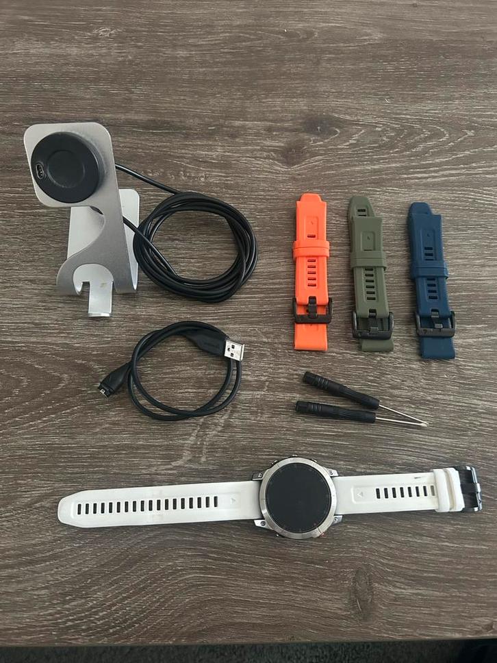 Garmin Epix Gen 2 - Topconditie!, Sieraden, Tassen en Uiterlijk, Smartwatches, Zo goed als nieuw, iOS, Zilver, Afstand, Calorieverbanding