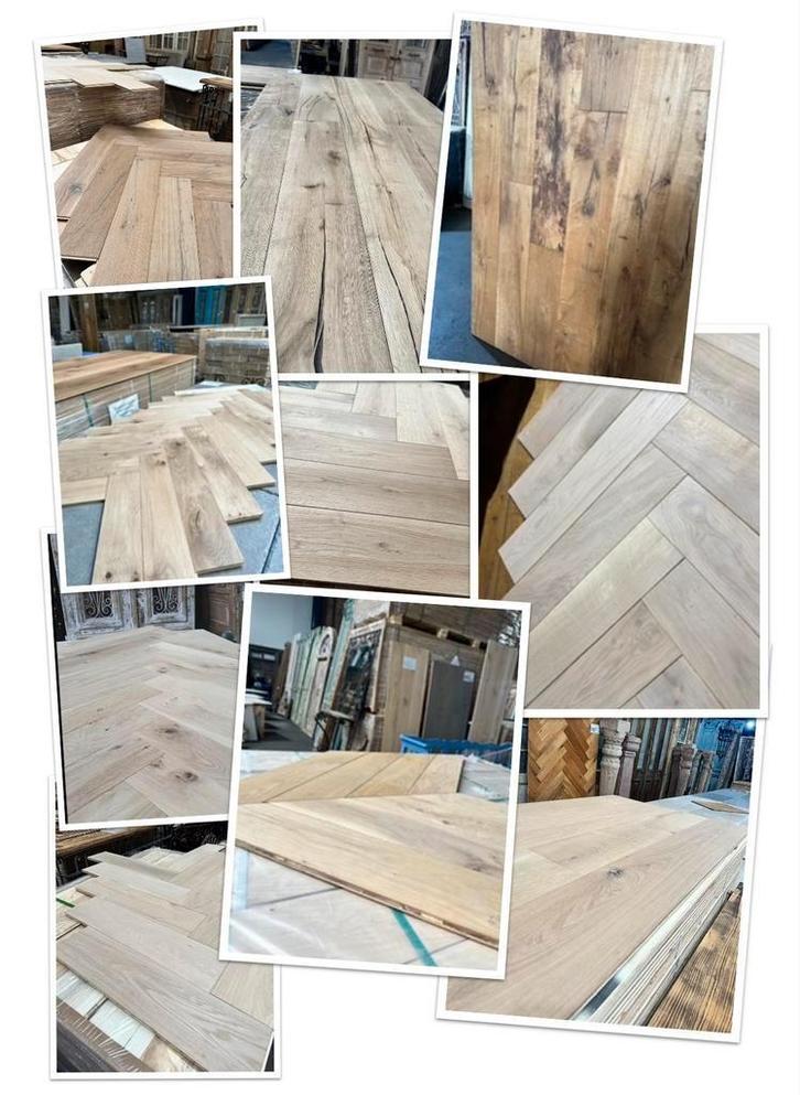VISGRAAT VLOEREN ZEER GROOT ASSORTIMENT ECHTE HOUTEN VLOEREN, Huis en Inrichting, Stoffering | Vloerbedekking, Nieuw, Parket, 75 m² of meer