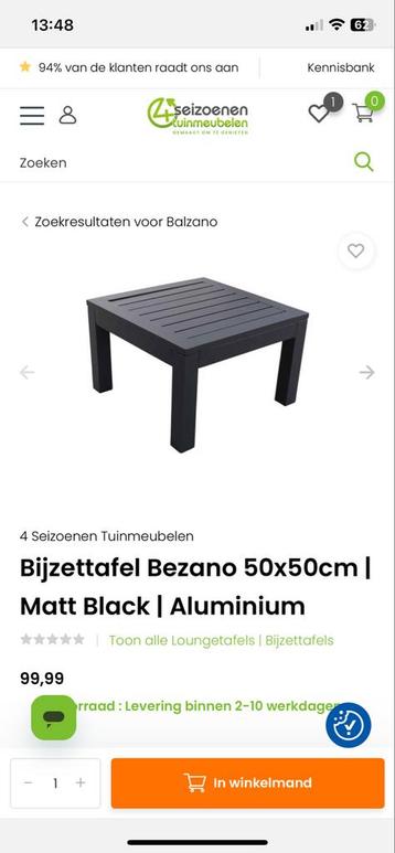Tuin tafel - vierkant - metaal beschikbaar voor biedingen
