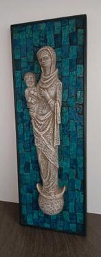 Mozaïek polystone wandbord Maria met Kind, Ophalen of Verzenden