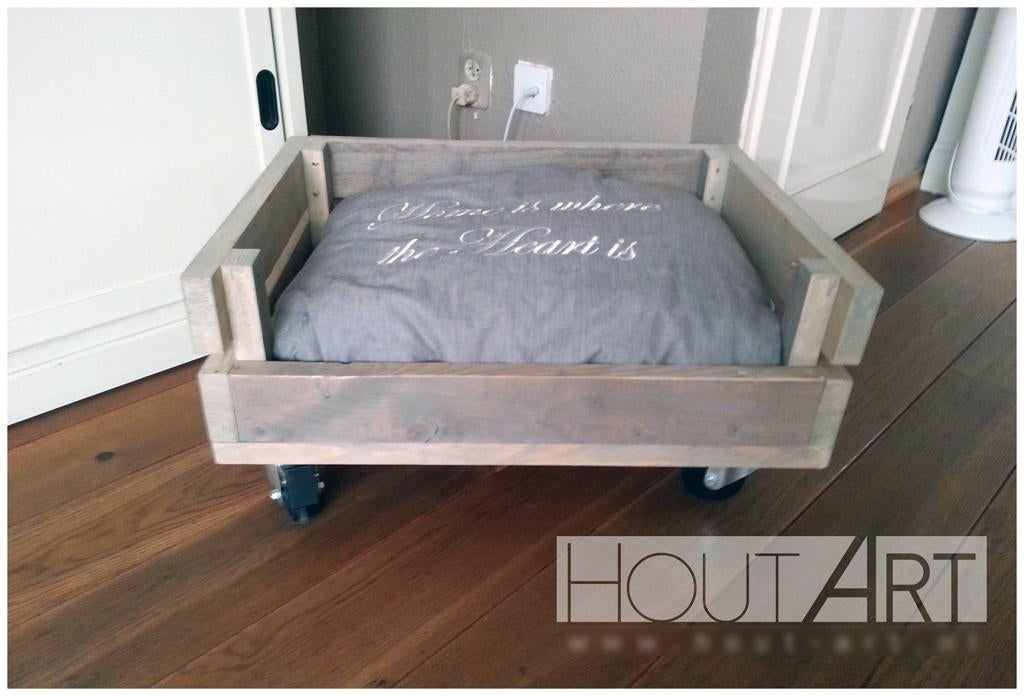 Hondenmand ROLLO Steigerhout met wielen, Overige, Info@hout-art.nl, Nieuw, Ophalen of Verzenden