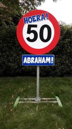 Verkeersbord abraham metaal te huur, Ophalen, Zo goed als nieuw, Abraham of Sarah