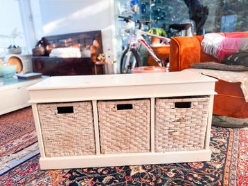 Tv meubel opbergmeubel opbergbank 100 x 50 x 50 wit beschikbaar voor biedingen