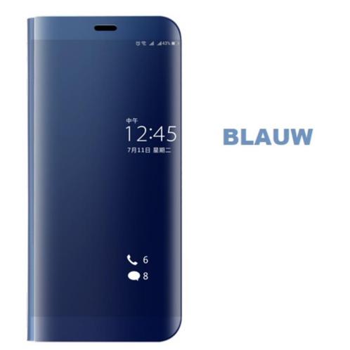 Clear View Stand Cover Set voor de Huawei P Smart _ Blauw, Telecommunicatie, Mobiele telefoons | Hoesjes en Frontjes | Overige merken