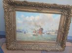 Aris Knikker (1887-1962) - Haven Rotterdam, Antiek en Kunst, Kunst | Schilderijen | Klassiek, Ophalen of Verzenden