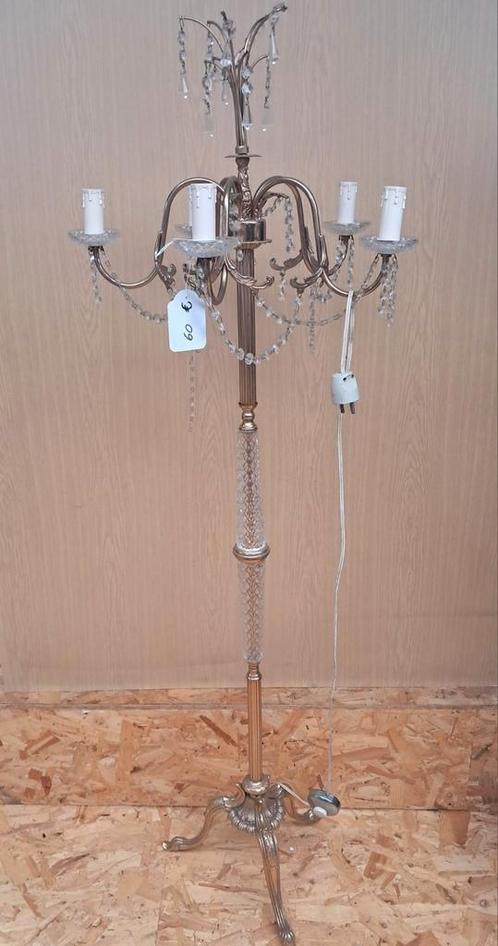 staanlamp in kandelaarstijl, Huis en Inrichting, Lampen | Kroonluchters, Gebruikt, Metaal, Ophalen