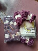 12 bollen wol, aubergine, Hobby en Vrije tijd, Breien en Haken, Ophalen of Verzenden, Zo goed als nieuw, Breien of Haken, Wol of Garen