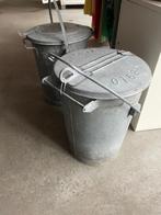 stalen vuilnisbak, Huis en Inrichting, Woonaccessoires | Prullenbakken, Ophalen, Gebruikt, 50 tot 75 cm, 40 liter of meer