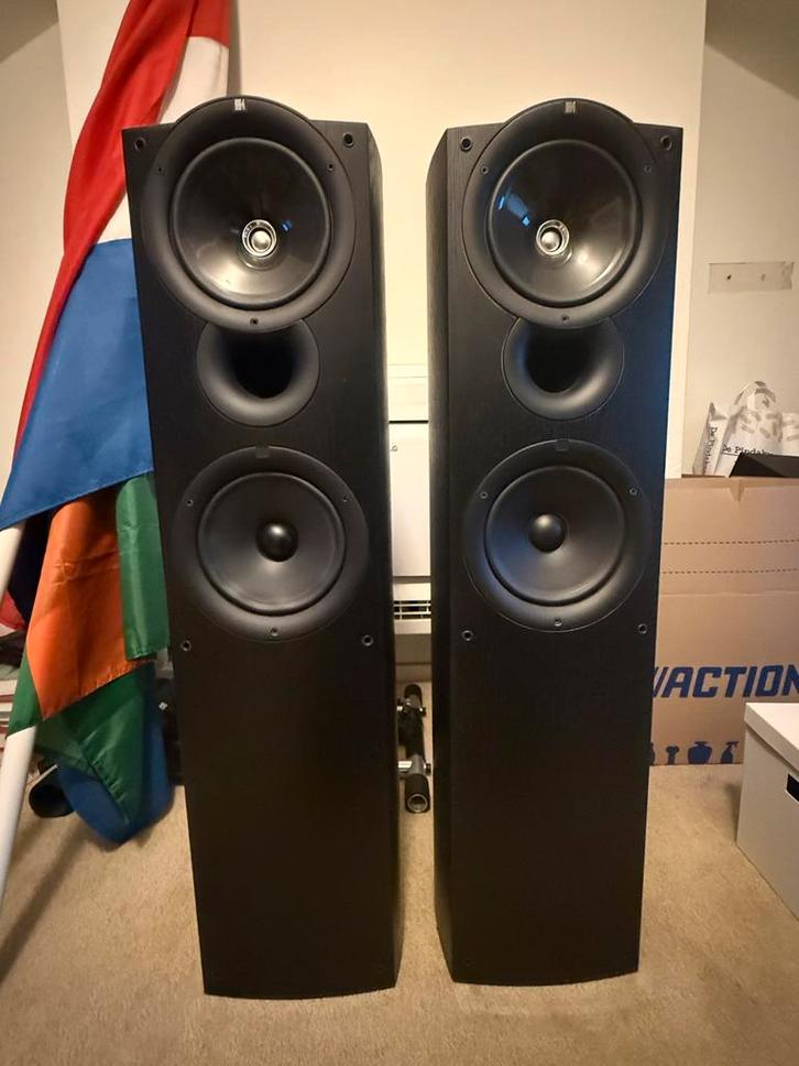Kef Q5 Luidsprekers (Denon AVR-X1200W), Audio, Tv en Foto, Luidsprekers, Gebruikt, Front, Rear of Stereo speakers, 60 tot 120 watt
