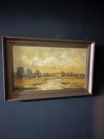 Riviergezicht met Dorp door Rik Canty, Ophalen of Verzenden