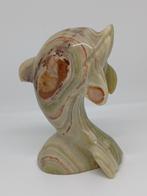 Onyx Dolfijn Sculptuur - Handgesneden Decoratie, Ophalen of Verzenden